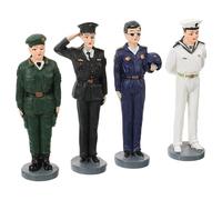 JOINPAYA 4pcs Miniature Soldier Figures Set Precision Resin Miniature People Figurines for Educational Play Historical Reenactments and Collections