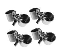 JOINPAYA 4pcs Multi Use Pet Food and Water Cups Clamp Holder for Cockatiels Parrots Small Animals Easy to Clean Maintain
