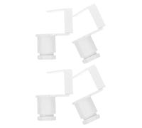 JOINPAYA 4pcs No Drill Installation White Plastic Cord Guide Brackets for Roman Blinds and Roller Shades, Secure Cord Management with Space Saving Design for Indoor Window Frames