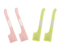 JOINPAYA 4Pcs Pet Food Feeding Spoons and Lid Openers for Cats and Dogs Long Handle Plastic Scoop Set with Pink and Green Handles Cat Food Tin Opener and Serving Utensils for Daily Pet Care