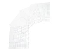 JOINPAYA 4pcs Pindou Template DIY Boy Girl Bead Boards Craft Activities Square Acrylic Pegboards for Fuse Beads Art and Beading Projects