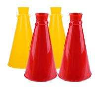 JOINPAYA 4pcs Plastic Outdoor Cheer Megaphones with Sound Amplification and User-friendly Design for School Games and Sports Events Party Accessories