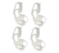 JOINPAYA 4pcs Plastic Pigeon Fixed Rack Feeding Holder Stable Support for Medical Injection Bird Cage Accessories White