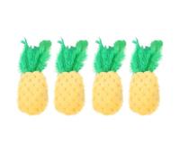 JOINPAYA 4pcs Plush Pineapple Cat Interactive Catnip for Cats Boredom Accompany Pet Light Weight Simulation Pineapple
