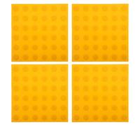 JOINPAYA 4pcs Pvc Blind Road Boards with Raised Tactile Surface and Waterproof Bump Dots, Yellow Tactile Warning Tiles for Visually Impaired, Suitable for Public Buildings and Outdoors