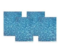 JOINPAYA 4Pcs Realistic Water Ripple Paper Sticker with Adhesive Backing for Outdoor Diorama, Miniature Lake and River Scene DIY Model Decor, Artificial Water Texture Sheet for Garden and