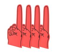 JOINPAYA 4pcs Red Foam Fingers for Sports Fans EVA Cheer Foam Props Lightweight Portable Outdoor Game Essentials Team Spirit Boosters for Party Favors and Cheerleader Events