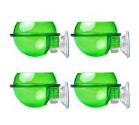 JOINPAYA 4Pcs Reptile Drink Basin with Suction Cup for Tree-Dwelling Lizards, Chameleons Escape-Proof Feeding Bowls, Pet Water Dish Suitable for Terrariums and Reptile Habitats