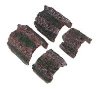 JOINPAYA 4pcs Reptile Hide Caves for Lizards Snakes Aquarium Fish Tank Micro Landscape Decor Plastic Gecko Shelter Terrarium