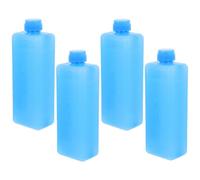JOINPAYA 4pcs Reusable Ice Packs for Cooler Bag with Leak-proof Lid Design Blue Pe Rubber Material Ice Blocks Essentials for Transport Food and Restaurant Use