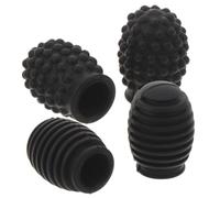 JOINPAYA 4pcs Silicone Drumstick Practice Tips Drum Dampener Pads Mute Covers with 2 Granule and 2 Spiral Designs, Percussion Accessory for Silent Drum Practice