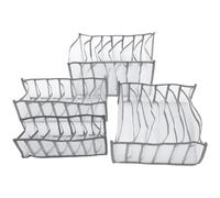 JOINPAYA 4pcs Wardrobe Clothes Organizer Compartment Jean Pants Underwear Organizer Box with Multi-grid Mesh Design Large Capacity Premium Nylon Material Easy to Store for Bedroom Storage