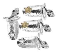 JOINPAYA 4pcs Women’s Snake Nail Tip Rings Silver Finger Jewelry Set Knuckle Rings Unique Fingernail Decor Accessories for Party and Daily Wear Random Color