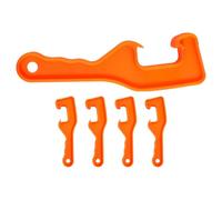 JOINPAYA 5 Pack Plastic Paint Can Opener Tool with Universal Fit and Easy Operation, Sturdy Orange Pail Opener for Construction Sites and Home Renovation, Essential Manual Bucket Lid