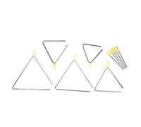 JOINPAYA 5 Sets Metal Triangle Percussion Instruments for Lightweight Portable Triangle Bells with Strikers Sturdy Design Clear Resonant Sound S Musical Learning