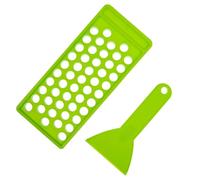 JOINPAYA 50-hole Green Lip Balm Filling Tray with Spatula 5g Pp Lip Balm Tube Molding Tool Set Crafting Supplies