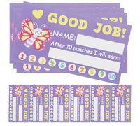 JOINPAYA 50 Sheets Behavior Reward Punch Cards for Incentive Motivational Punch Cards for Classroom Students Positive Behavior Incentives and for Elementary Teachers
