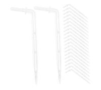 JOINPAYA 50pcs Bent Drip Emitters for Potted Plants and Fruit Trees Transparent White Watering Arrows with Hose Connector Watersaving Irrigation System for Garden and Horticulture