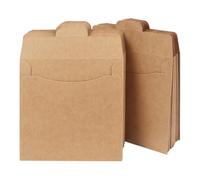 JOINPAYA 50pcs Brown Kraft Paper Bags Reusable Environmentally Friendly CD Storage Bags for Packaging and Organising Media with Sturdy Brown Paper Material