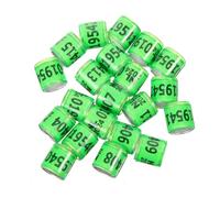 JOINPAYA 50Pcs Green Pigeon Leg Rings Aluminum Plastic Identification Bands for Racing and Homing Pigeons Lightweight Bird Foot Markers for Easy Tracking and Poultry Management