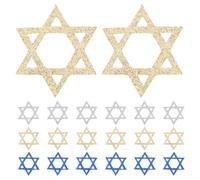 JOINPAYA 50pcs Hanukkah Decoration Religious Confetti Star of David Glitter Hanukkah Ornaments Jewish Holiday Party Supplies Star of David Confetti Flash Non-woven Fabric Daily Necessities