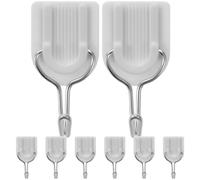 JOINPAYA 50pcs Small Adhesive Wall Hooks U-Shape Pp Non-Full Glue Strong Sticky Hooks for Hanging Clothes Hats Towels Bathroom Storage Organization