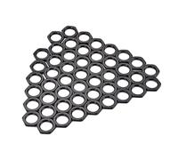 JOINPAYA 50pcs Thin Nut for Guitar and Bass Socket Jack Inner Black Zinc Alloy Fine Tooth Replacement Nuts Compatible Various Instruments