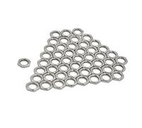 JOINPAYA 50pcs Zinc Alloy Thin Nut for Guitar and Bass Socket Jack Inner Silver Replacement Nuts Compatible Instruments