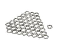 JOINPAYA 50pcs Zinc Alloy Thin Nut Set for Guitar and Bass Socket Jack Inner Diameter Compatible Instruments Great Replacement for Colors