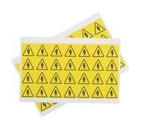 JOINPAYA 54pcs Electrical Warning Label High Voltage Safety Sticker Triangle Self-adhesive Yellow Paper 4x4x0.1cm for Meter Boxes, Machinery, Outdoor Construction