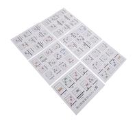 JOINPAYA 57Pcs Guitar Chord Chart Sheets with Storage Box Beginner Guitar Accessory Easy-To-Read Music Guide for Acoustic and Electric Players in Practice and Learning
