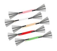 JOINPAYA 5pairs Double End Drum Brushes Retractable Wire Drum Broom Maple Design for Beginners Youth Bands Practice Sessions