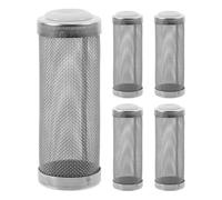 JOINPAYA 5pcs 16mm Stainless Steel Aquarium Filter Cover Mesh Screen, Fine Mesh Intake Strainer for Fish Tank, Shrimp Protection Guard and Fry Filter Accessories