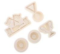 JOINPAYA 5pcs 3D Silicone Race Car Tire Trophy Mold Set Flexible Fondant Chocolate Baking Tool for Cake Decorating and Candy Making