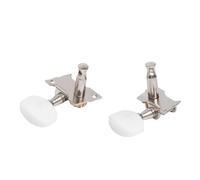 JOINPAYA 5pcs Banjo Machine Heads Tuning Pegs with Zinc Alloy Bushings White and Silver Replacement for Broken Banjo Strings Tuners Including Left and Right Keys