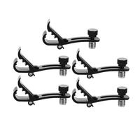 JOINPAYA 5Pcs Black Drum Mic Clips Adjustable Microphone Clamp Mounts for Snare and Bass Drum Stands Shockproof Metal Mic Hanger Holder Suitable for Rack and Instrument Microphones