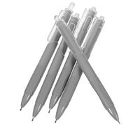 JOINPAYA 5PCS Black Manuscript Handwriting Pens, Portable Ballpoint Writing Pens with Click Mechanism, Office and School Use, Grey, Student Stationery Set