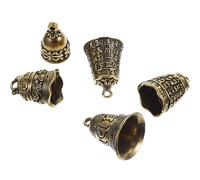 JOINPAYA 5pcs Brass Bell Keyring Pendant Set with Six-character Blessing, Small Vintage Bells for Jewelry Making and Craft Decoration, Suitable for Keychains and Bag Charms in Arts Crafts