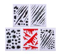 JOINPAYA 5pcs Car Crack Pattern Decal Stickers Realistic Appearance and Strong Adhesion, Sturdy Vinyl Material for Car Decoration and Camper Exterior Enhancement