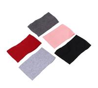 JOINPAYA 5pcs Elastic Headbands Set, Cross Knot Solid Color Hair Bands, Stretchy Hair Accessories in Black Pink Dark Gray Light Gray Burgundy for Daily Wear