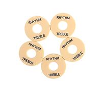 JOINPAYA 5pcs Electric Guitar Rhythm Treble Washer Toggle Plate Ring Yellow Black Letter Gn602 for Guitar Switch Replacement