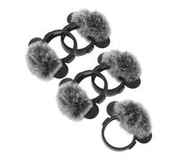 JOINPAYA 5pcs Furry Microphone Windscreen Muffs Noise Reduction Protector for Lapel Mic Lightweight Plush Cover for Live Streaming Ktv Singing