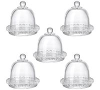 JOINPAYA 5pcs Glass Cake Cover Small Heat Resistant Serving Dish