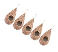 JOINPAYA 5pcs Hanging Bird House for Small Birds, Decorative Plastic Birdhouse Pendant with Rustic Pastoral Style, for Sparrows and Small Parrots in Home Or Outdoor Gardening