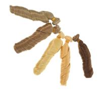 JOINPAYA 5pcs High-temperature Synthetic Curly Doll Hair Wefts Set for DIY Doll Making Crafts Small Wigs Hair Extensions for Arts and Sewing Supplies