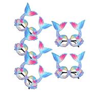 JOINPAYA 5pcs Mermaid Theme Photo Booth Props Eyeglasses, Plastic Shell-Shaped Ocean Party Sunglasses for Summer Beach and Under the Sea Birthday Decorations