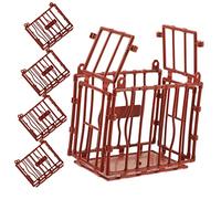 JOINPAYA 5pcs Mini Plastic Animal Cage Model with Realistic Design and Delicate Craftsmanship for Miniature Sand Table Decor and Sand Table Scene Layout