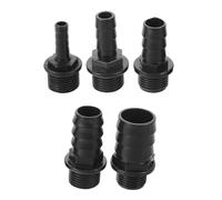 JOINPAYA 5pcs Plastic Barbed Hose Adapter Connectors with 1/2 Inch Male Thread, Space-Saving Design and Efficient Connection for Fish Tank Hose and Garden Water Pipe Repair Fittings