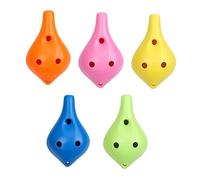 JOINPAYA 5pcs Portable Ocarinas for Beginners Six-hole Resin Ocarina Flutes Precise Tone Easy to Play for Students and Music Random Color