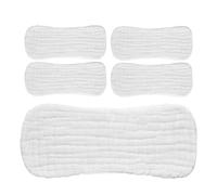 JOINPAYA 5pcs Pure Cotton Baby Diaper Liners Newborn Breathable Stretchable Cloth Inserts for 0-3 Months Infant Soft and Washable White Small 35x15cm